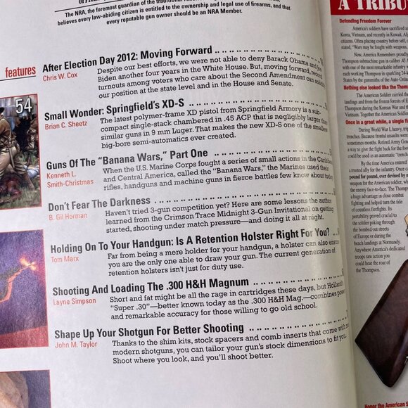 American Rifleman NRA Magazine January 2013 Vol 161 No 1 u National Rifle Associ - Picture 5 of 12